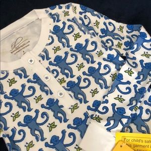Roberta Roller Rabbit kids pajama set monkey print